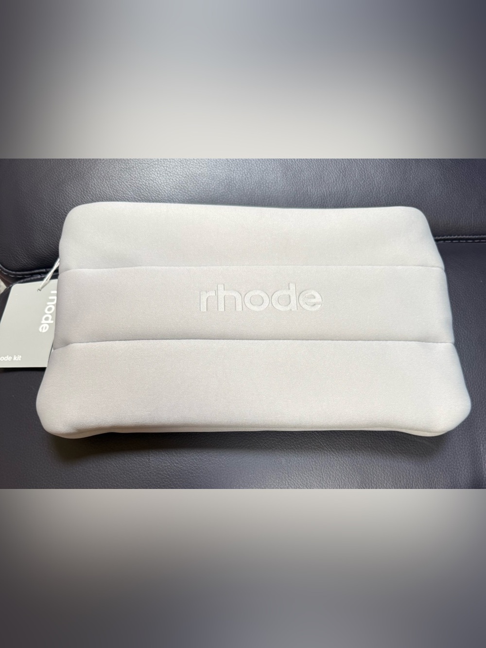 NWT Rhode Bubble Kit Gray Makeup Pouch Cosmetic Bag Only